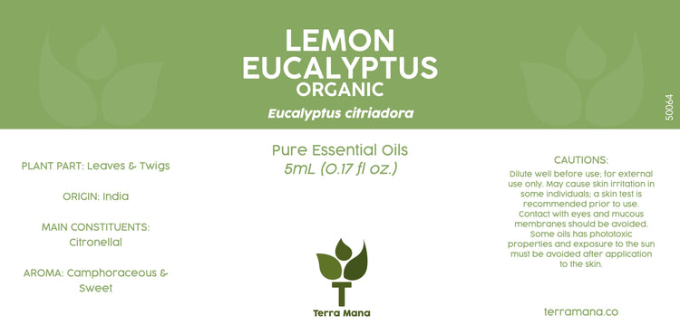 Lemon Eucalyptus Organic Essential Oil